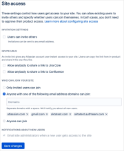 Atlassian define Site access.