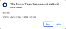 Plugin Permission Prompt.